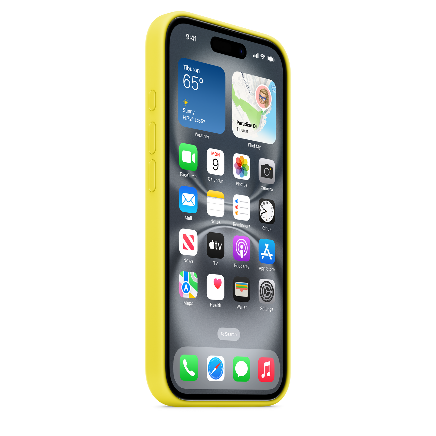 Funda de silicón con MagSafe para el iPhone 16 - Amarillo carambola