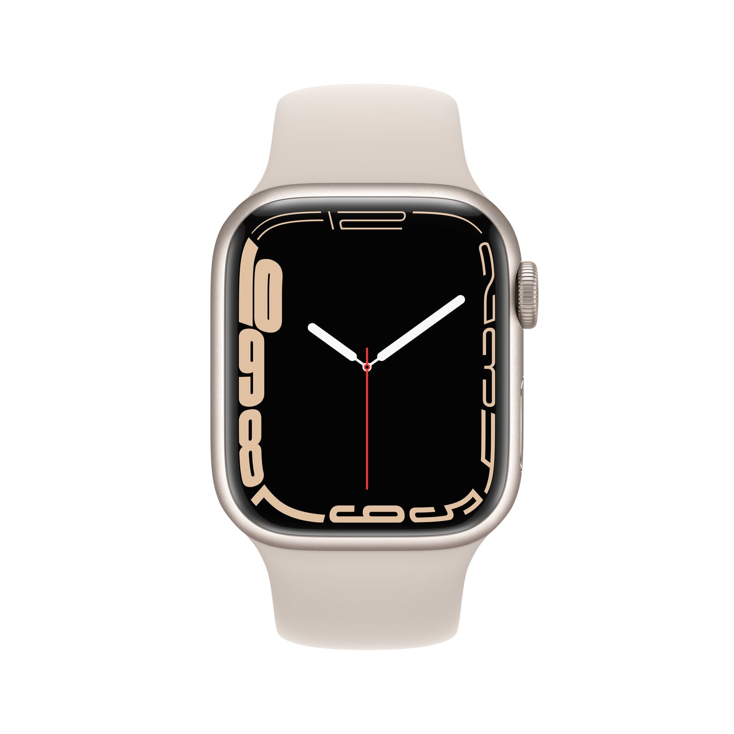 Apple Watch Series 7 (GPS) - Caja de aluminio en blanco estrella de 41 mm - Correa deportiva blanco estrella - Talla única