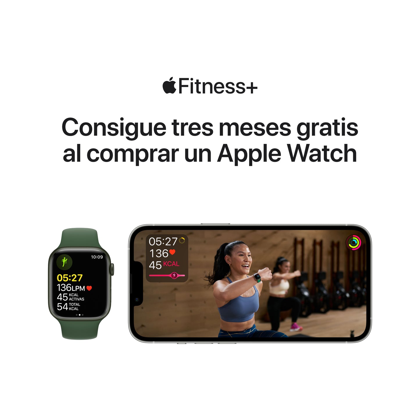 Apple Watch Series 7 (GPS) - Caja de aluminio en blanco estrella de 41 mm - Correa deportiva blanco estrella - Talla única