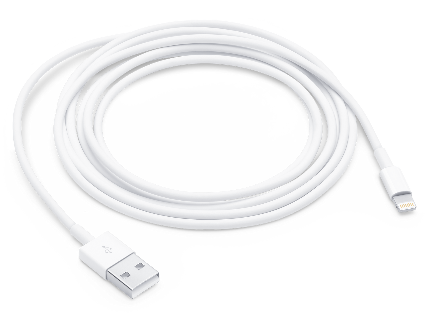 Cable Apple de conector Lightning a USB de 2M - Blanco