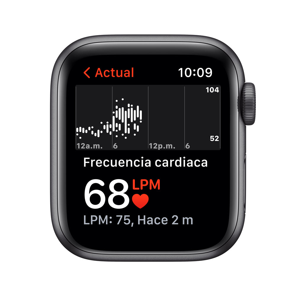 Apple Watch SE (GPS) - Caja de aluminio en gris espacial de 40 mm - Correa deportiva en color medianoche - Talla única