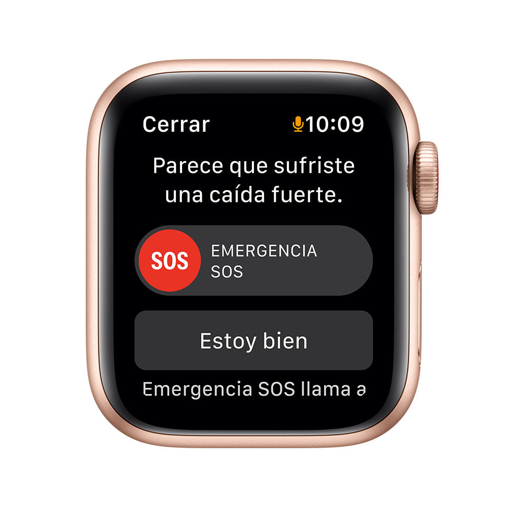 Apple Watch SE (GPS + Cellular) - Caja de aluminio en oro de 40 mm - Correa deportiva blanco estelar - Talla única