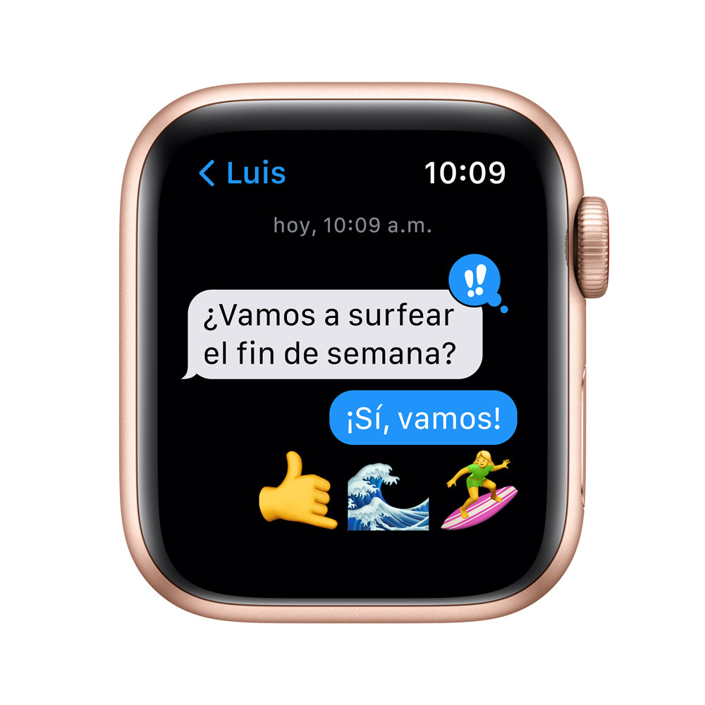 Apple Watch SE (GPS + Cellular) - Caja de aluminio en oro de 40 mm - Correa deportiva blanco estelar - Talla única