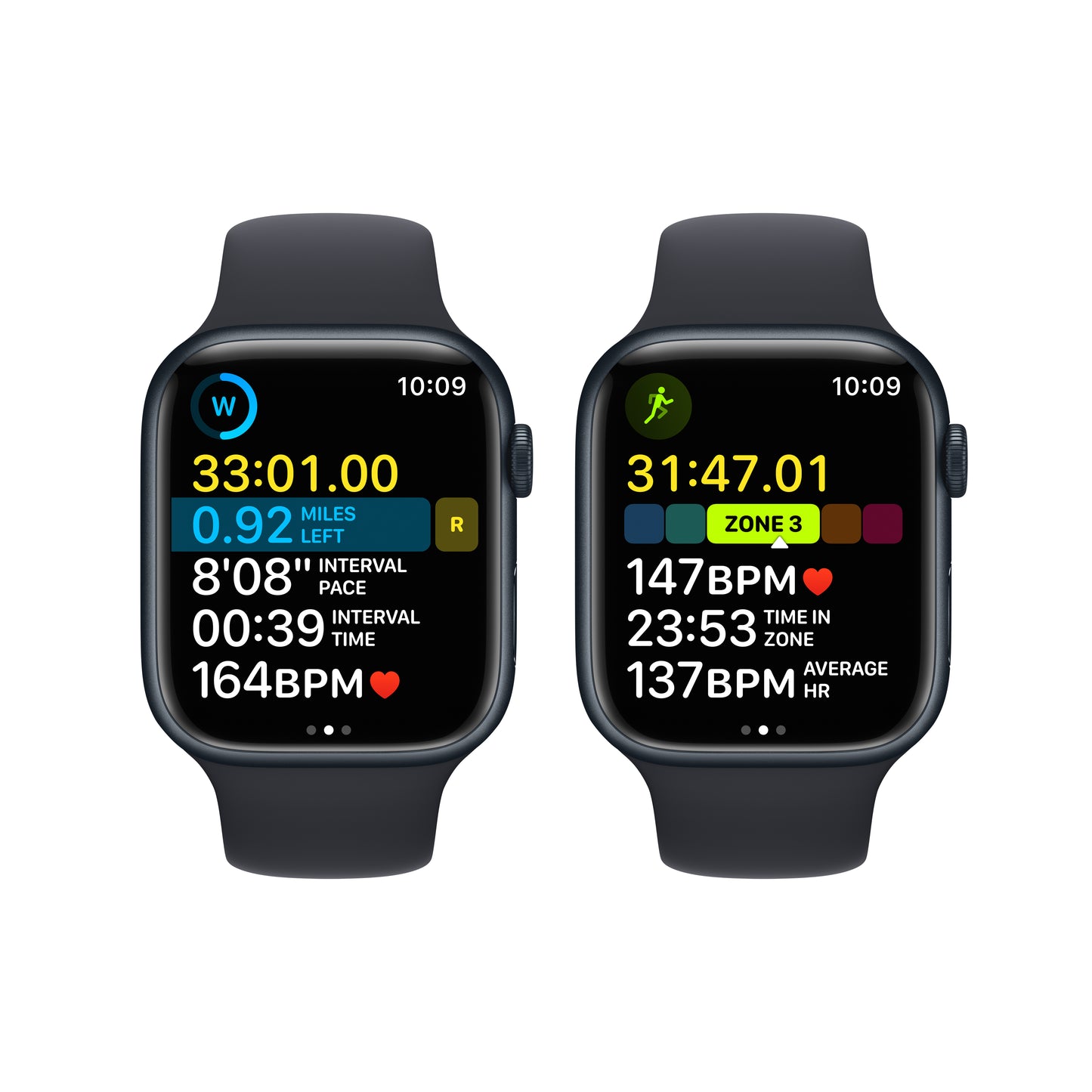 Apple Watch Series 8 (GPS) - Caja de aluminio en color medianoche de 45 mm - Correa deportiva en color medianoche - Talla única