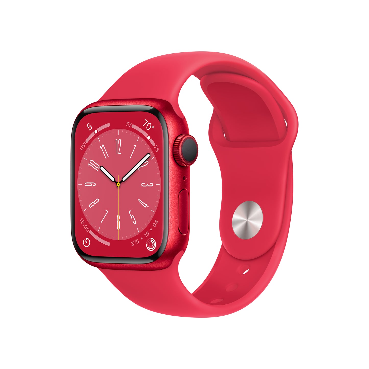 Apple Watch Series 8 (GPS) - Caja de aluminio (PRODUCT)RED de 41 mm - Correa deportiva (PRODUCT)RED - Talla única