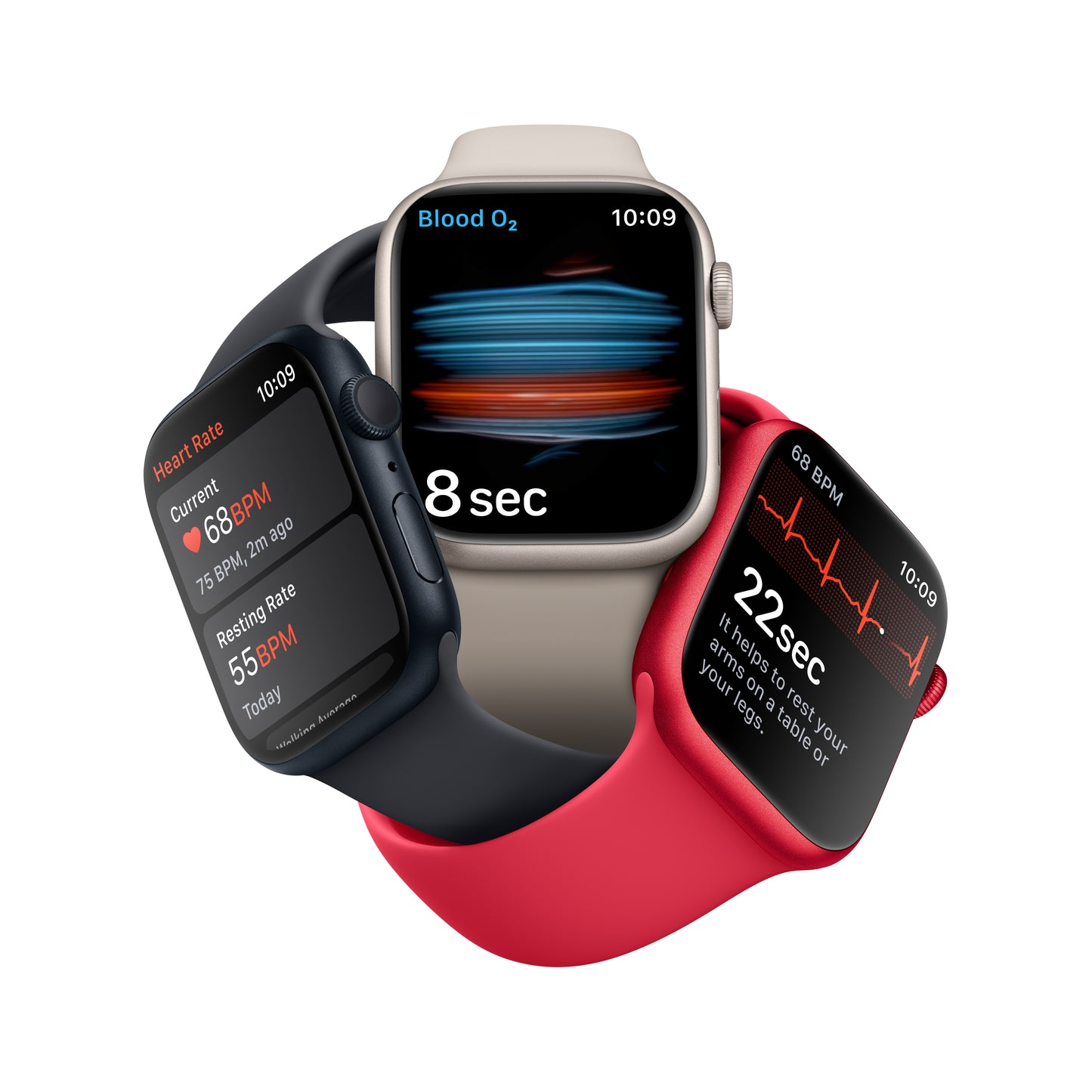 Apple Watch Series 8 (GPS) - Caja de aluminio (PRODUCT)RED de 41 mm - Correa deportiva (PRODUCT)RED - Talla única