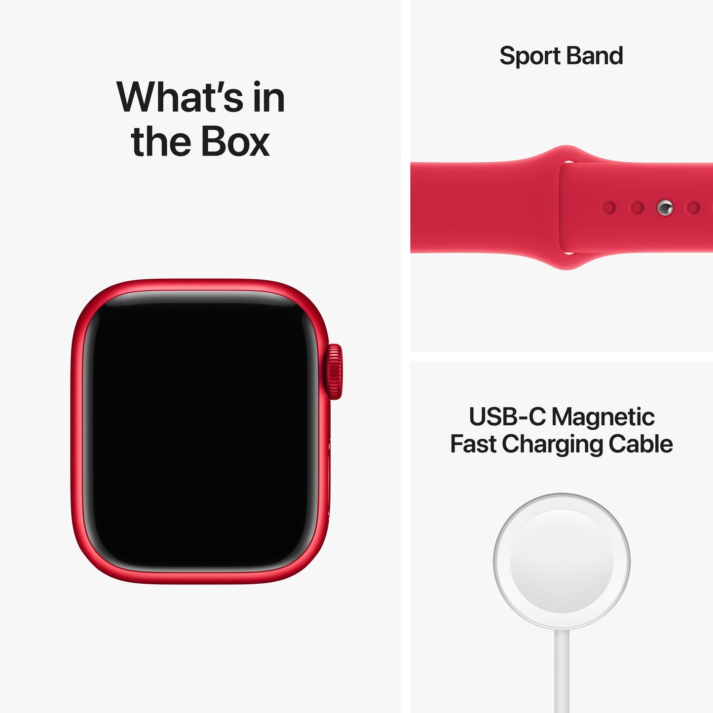 Apple Watch Series 8 (GPS) - Caja de aluminio (PRODUCT)RED de 41 mm - Correa deportiva (PRODUCT)RED - Talla única