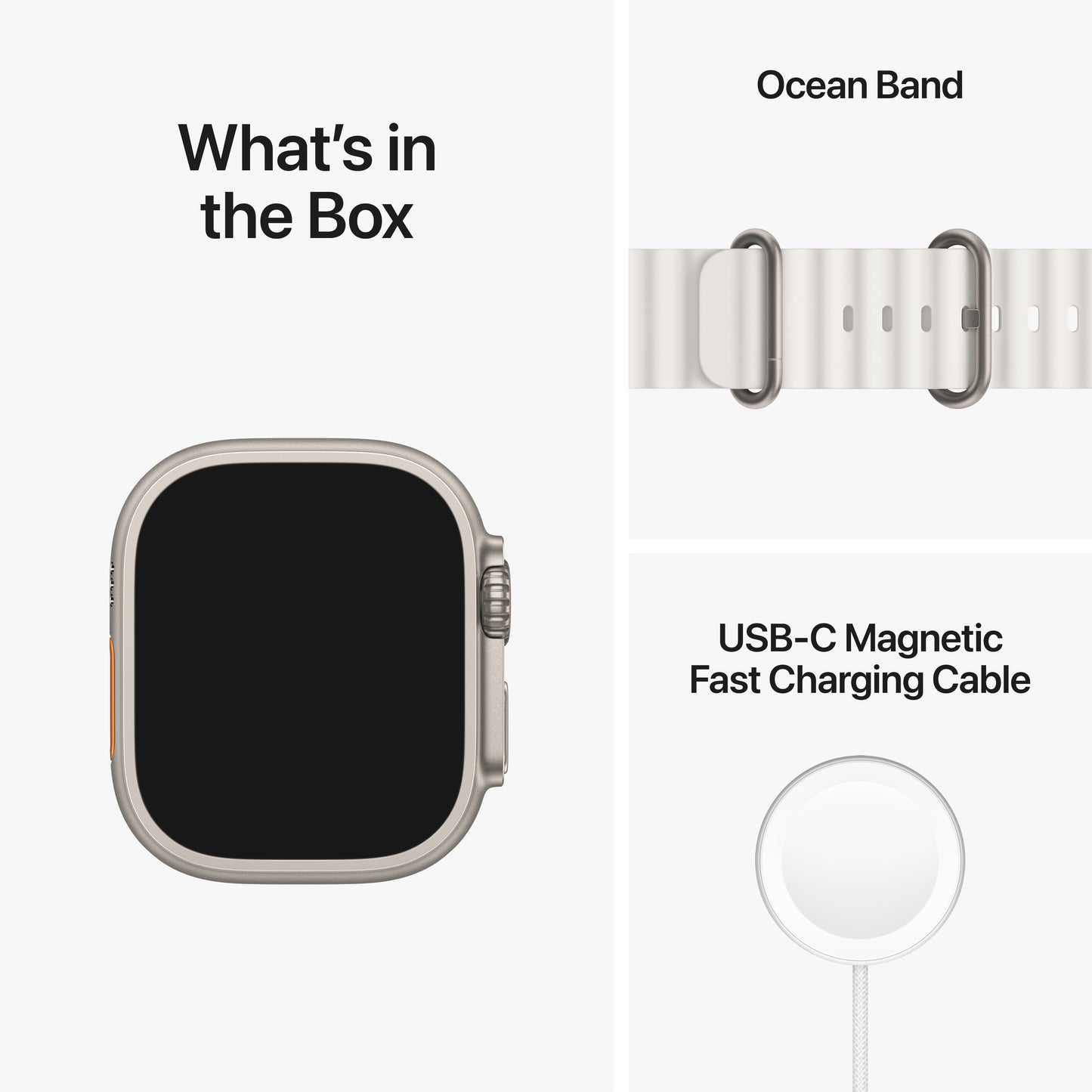 Apple Watch Ultra (GPS + Cellular) - Caja de titanio de 49 mm - Correa Ocean blanca