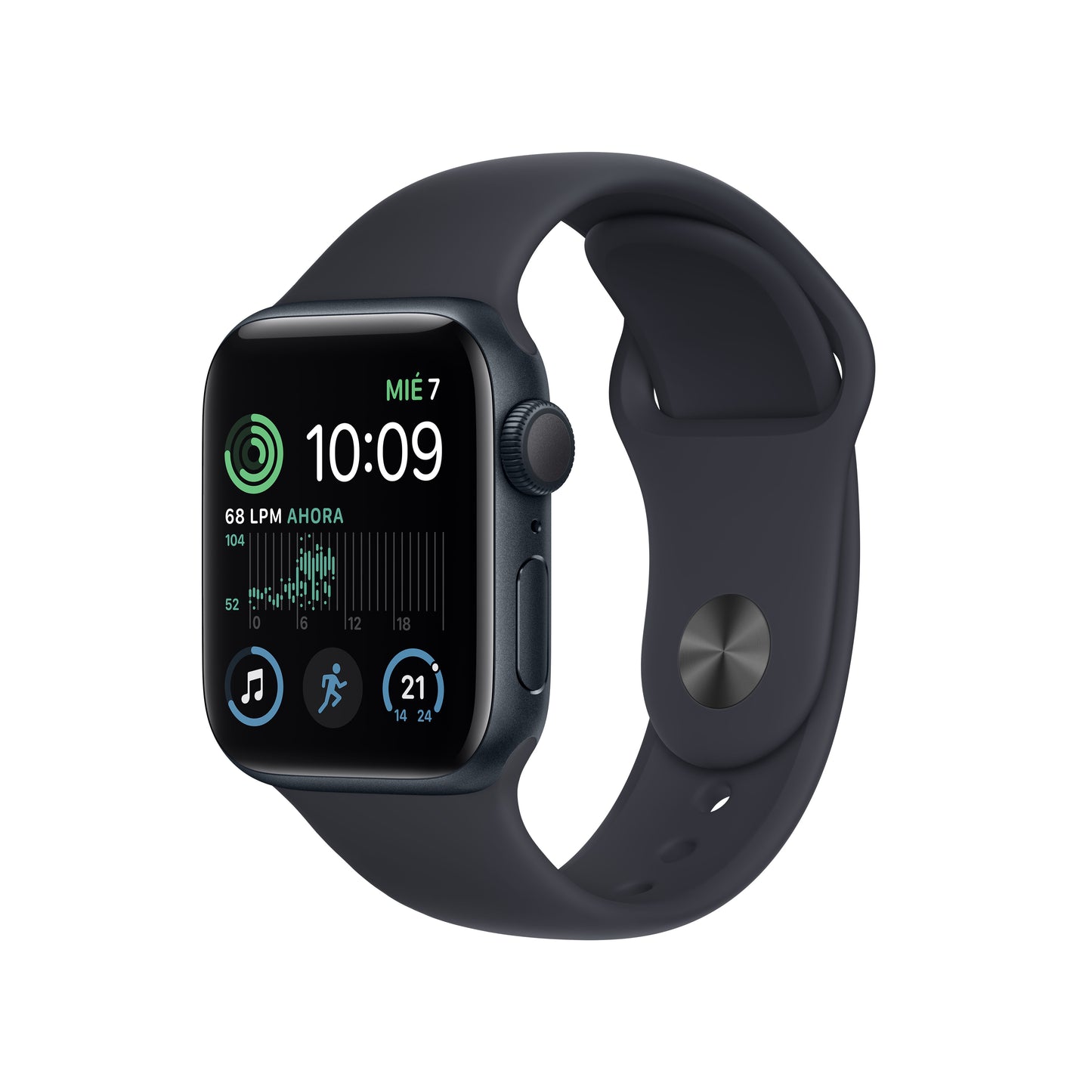 Apple Watch SE GPS 40mm Midnight Aluminum Case with Midnight Sport Band - S/M