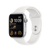 Apple Watch SE (GPS) - Caja de aluminio en plata de 44 mm - Correa deportiva blanca - Talla única