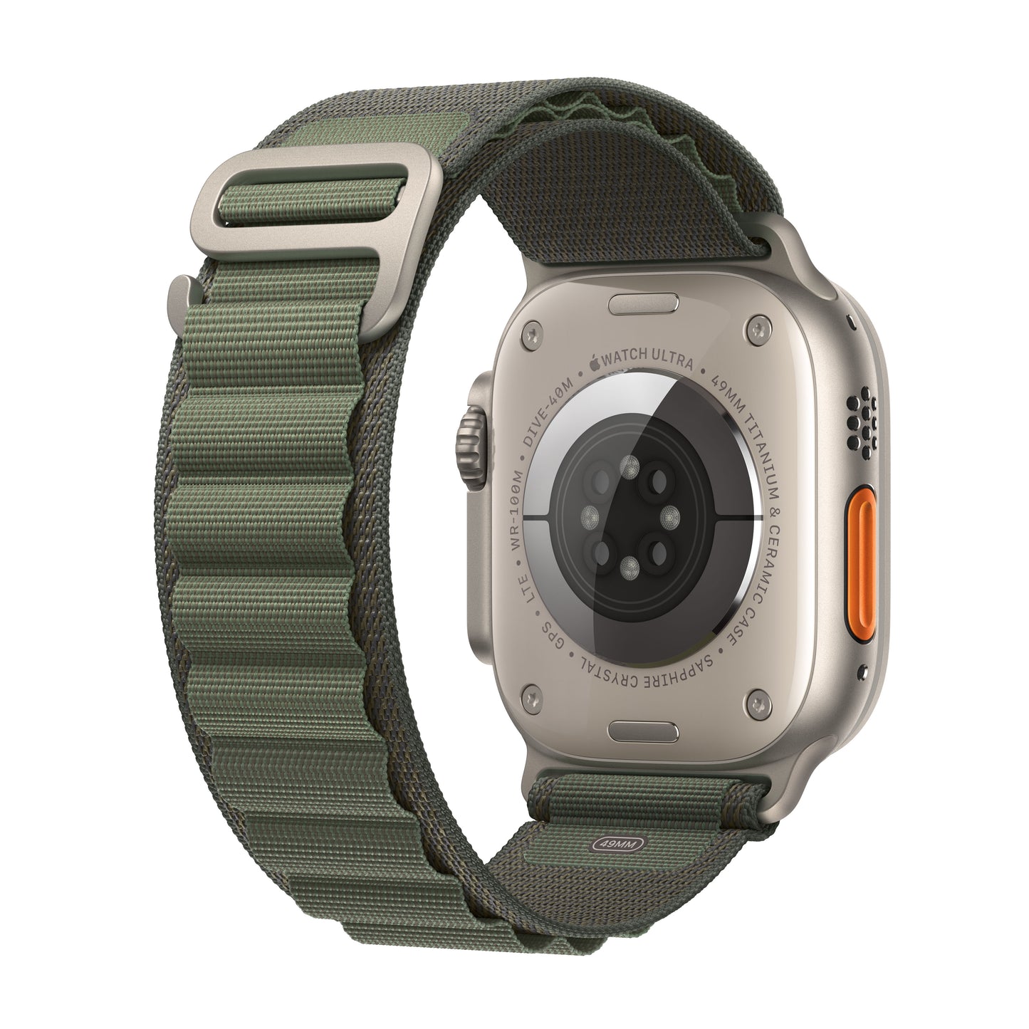 Apple Watch Ultra (GPS + Cellular) - Caja de titanio de 49 mm - Correa Loop Alpine verde - Talla S