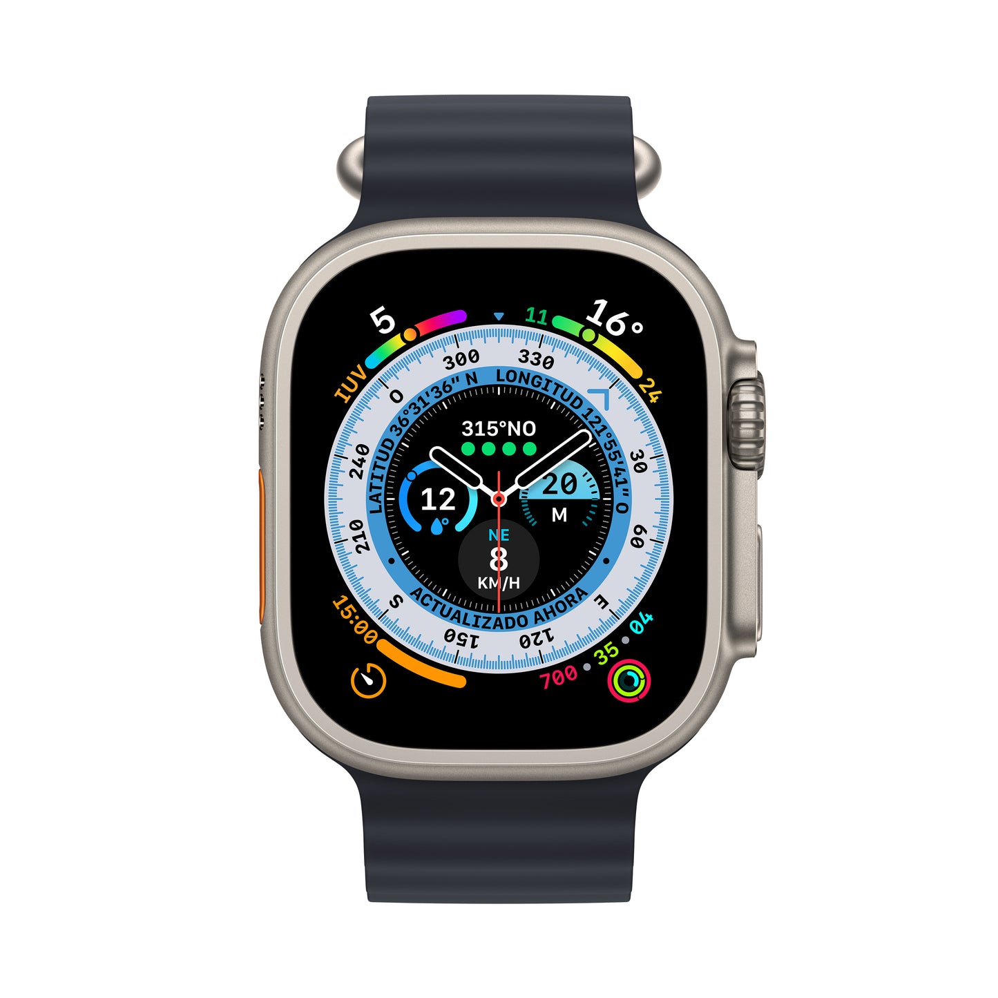 Apple Watch Ultra (GPS + Cellular) - Caja de titanio de 49 mm - Correa Ocean en color medianoche