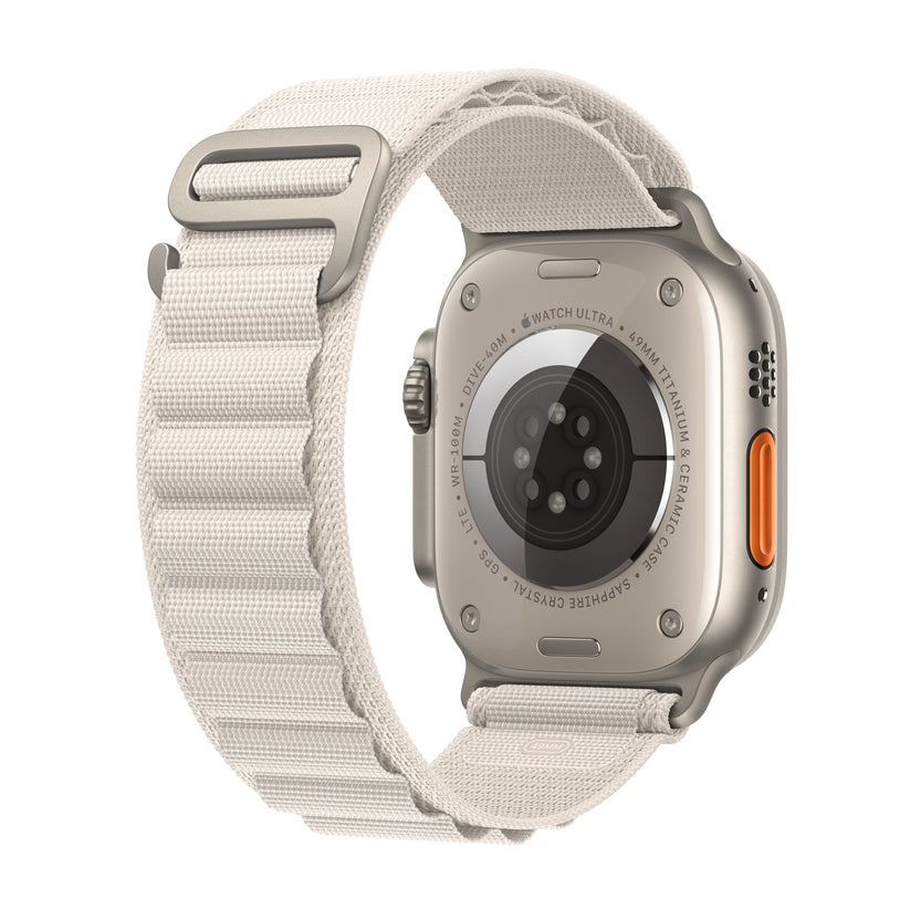 Apple Watch Ultra (GPS + Cellular) - Caja de titanio de 49 mm - Correa  Ocean blanca