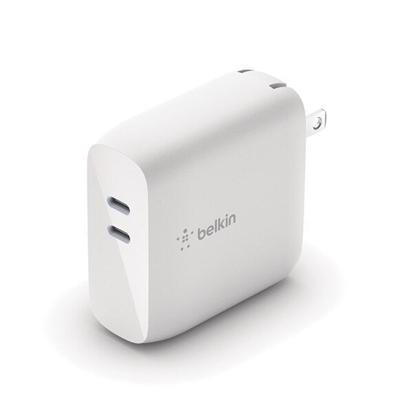 Cargador Belkin 68w - USB-C GAN PD 50w / USB-C GAN PD 18w - Blanco