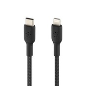 Cable Belkin USB-C a Lightning - 1M - Trenzado - Negro